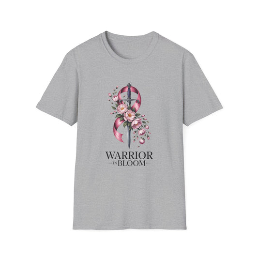 Warrior in Bloom T-Shirt, Feminine Empowerment T-Shirt, Breast Cancer Awareness Tee, Gift for Survivors, Floral Graphic Tee