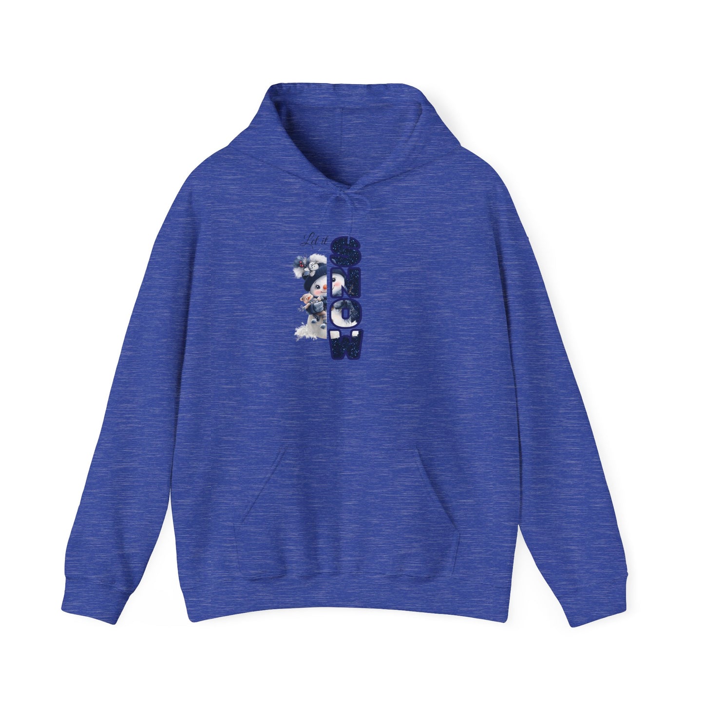 Let it Snow Blue Snowman Unisex Heavy Blend™ Hooded Sweatshirt