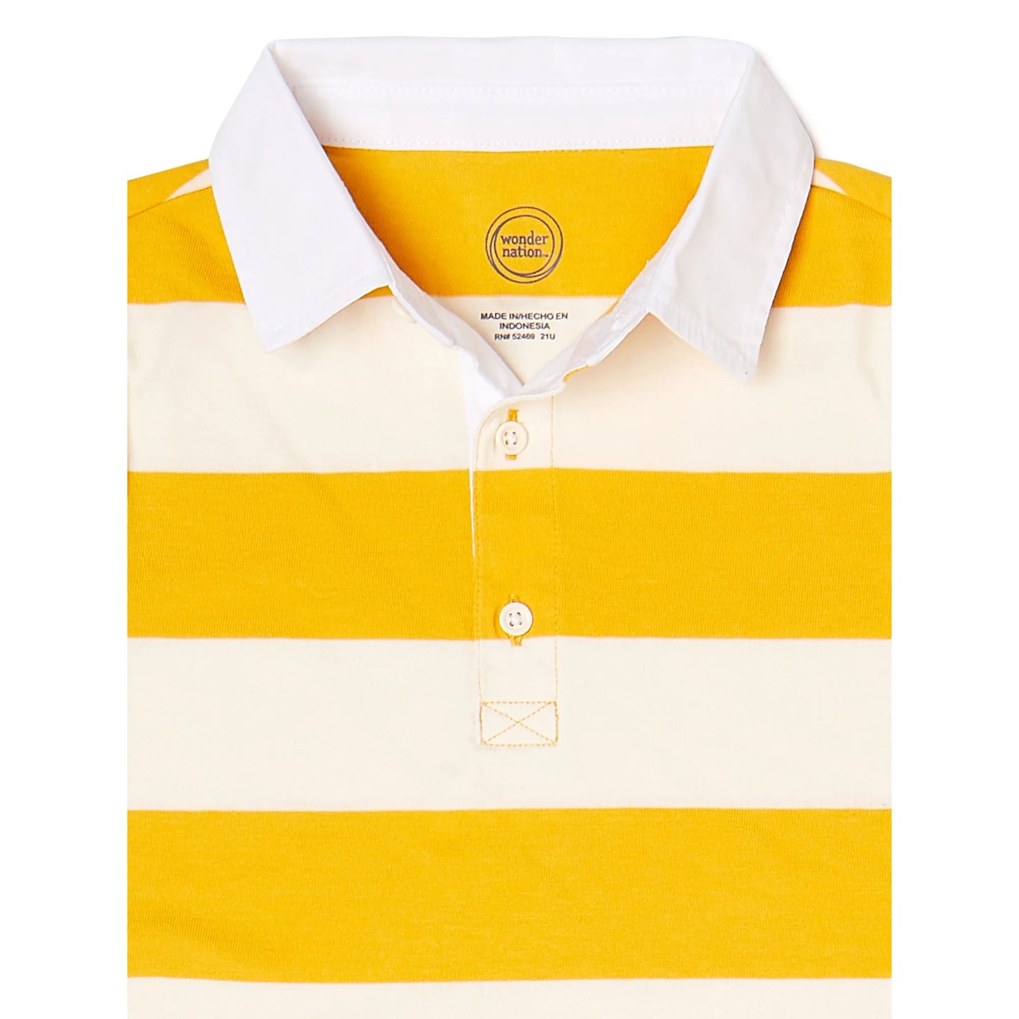 Little Girl's Rugby Dress Yellow and White