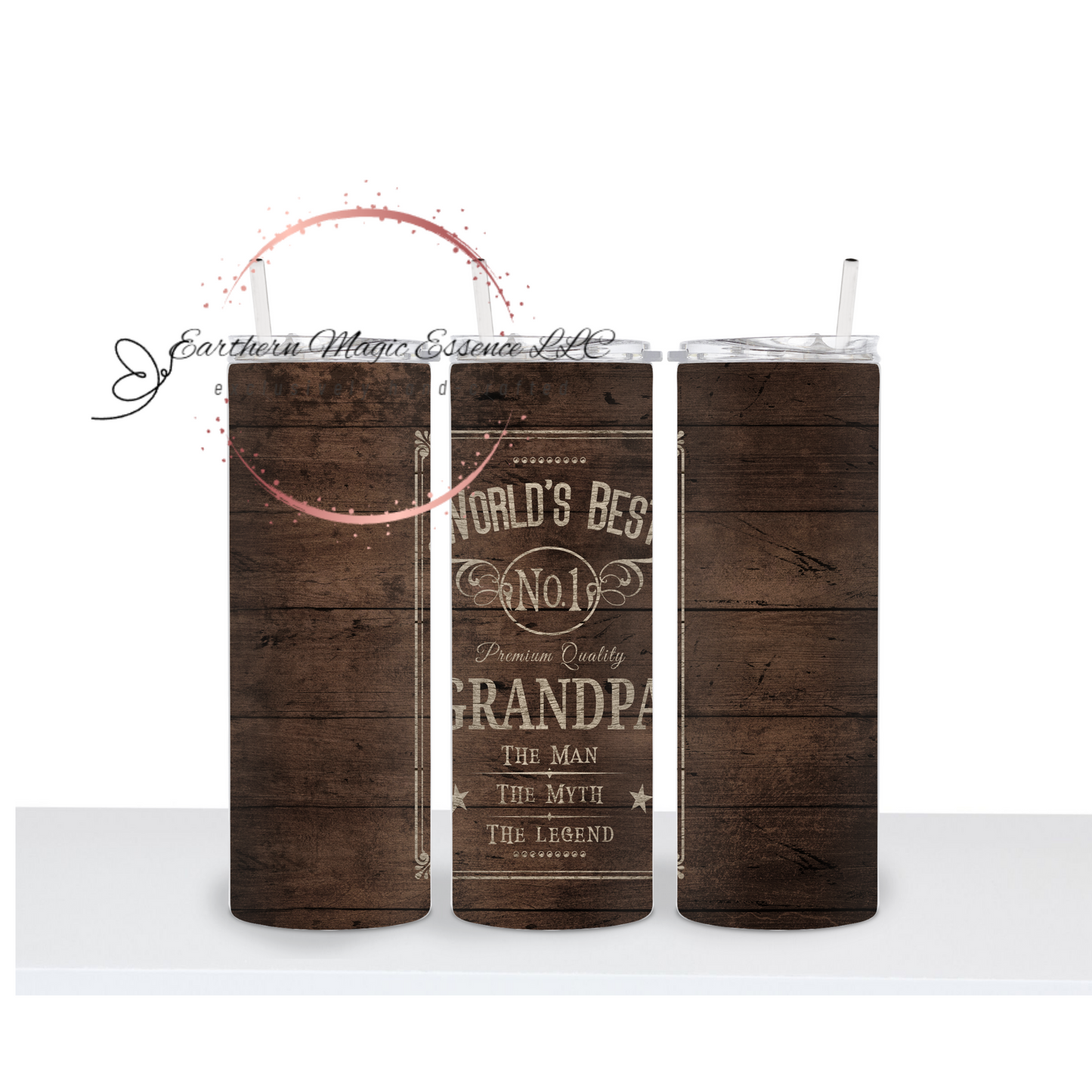 20 oz Wood Look Grandpa tumbler