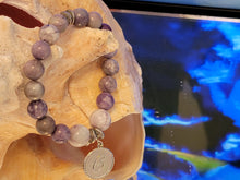 Load image into Gallery viewer, Purple Monogram Glass Bead Bracelet - C
