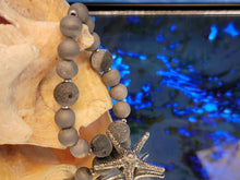 Load image into Gallery viewer, Purple Lava Bead Starfish Charm Bracelet
