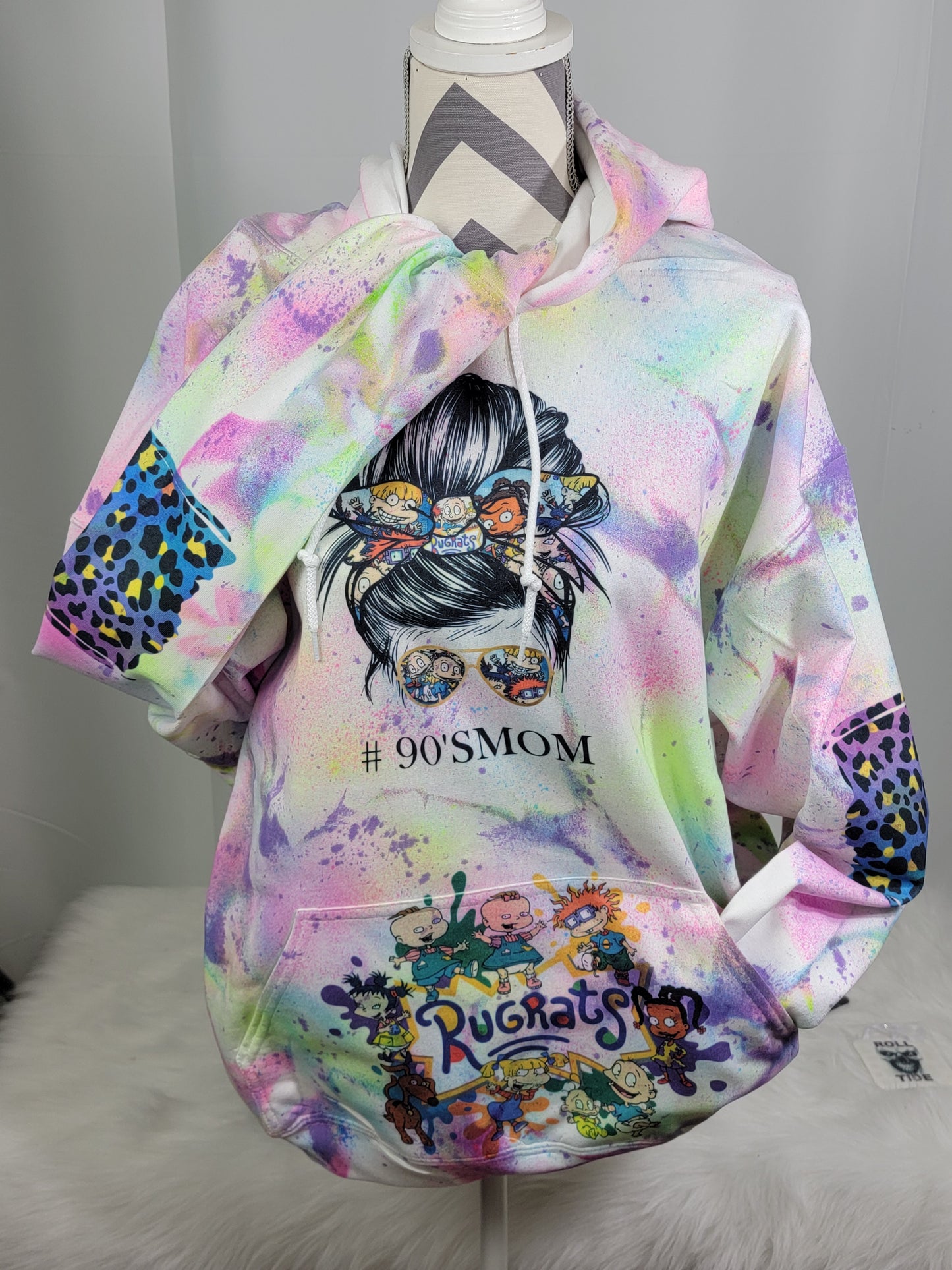 90's Mom Tie Dye Hoodie -Size XL