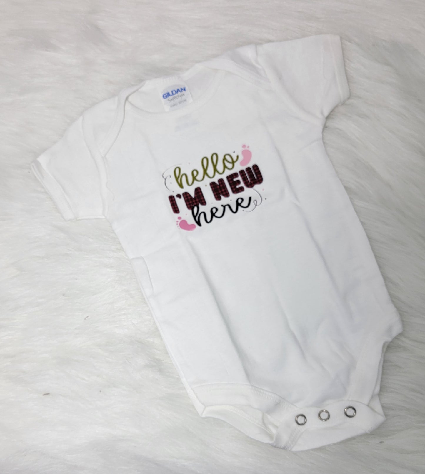 Hello, I'm New Here Onesie 3-6 Months