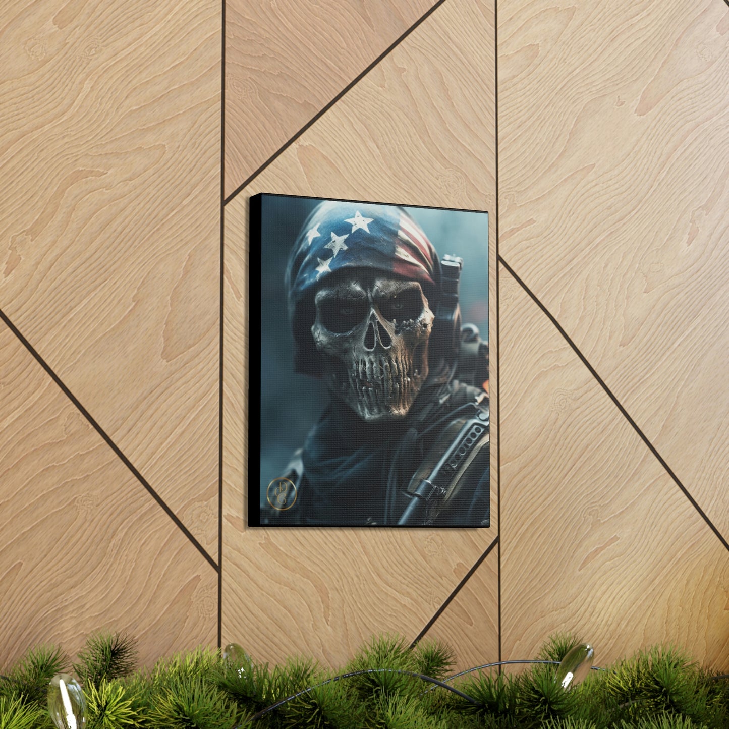 Patriotic Skeleton Canvas Wrap