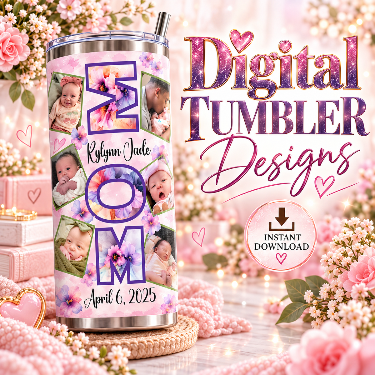 Digital Tumbler and Drinkware Designs