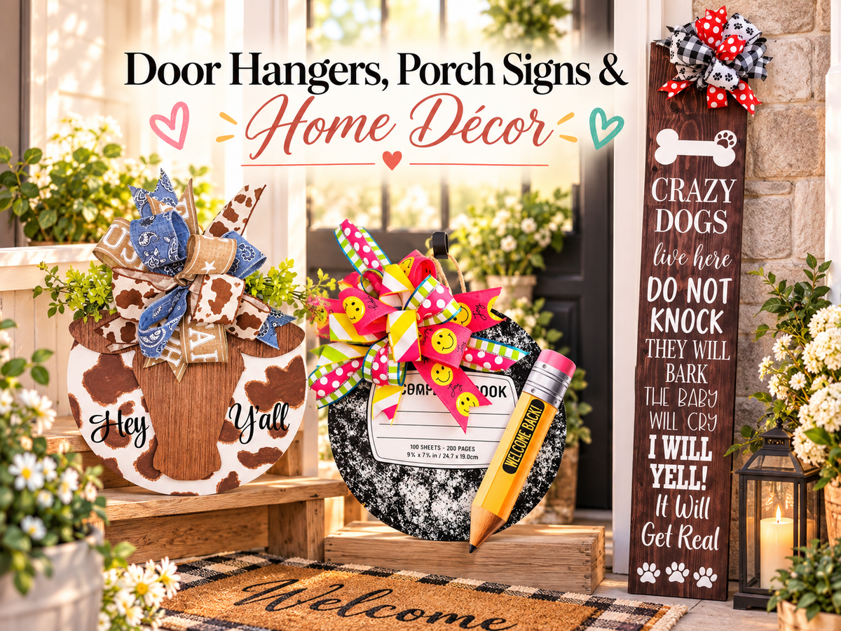 Door Hangers, Porch Signs and Home Decor