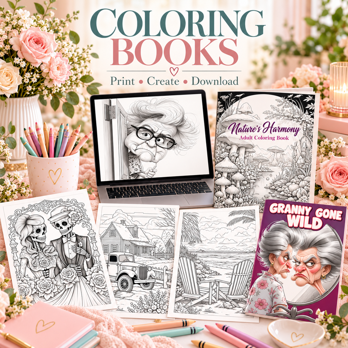 Digital Coloring and Activity Books and Pages