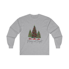 Load image into Gallery viewer, Merry Christmas Tree trio Unisex Ultra Cotton Long Sleeve Tee
