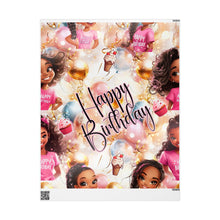 Load image into Gallery viewer, Wrapping Papers - Birthday Celebration African American Girl Pink Design
