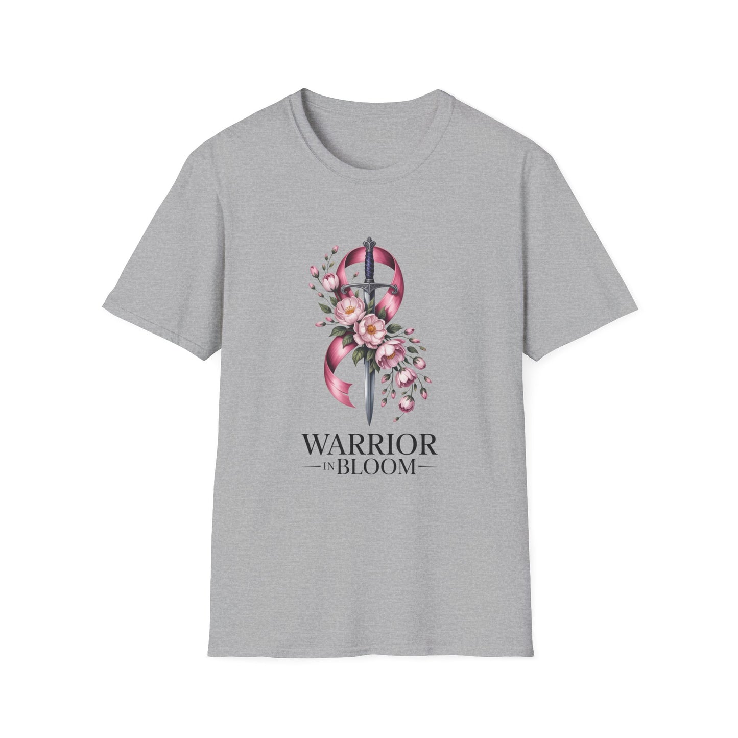 Warrior in Bloom T-Shirt, Feminine Empowerment T-Shirt, Breast Cancer Awareness Tee, Gift for Survivors, Floral Graphic Tee
