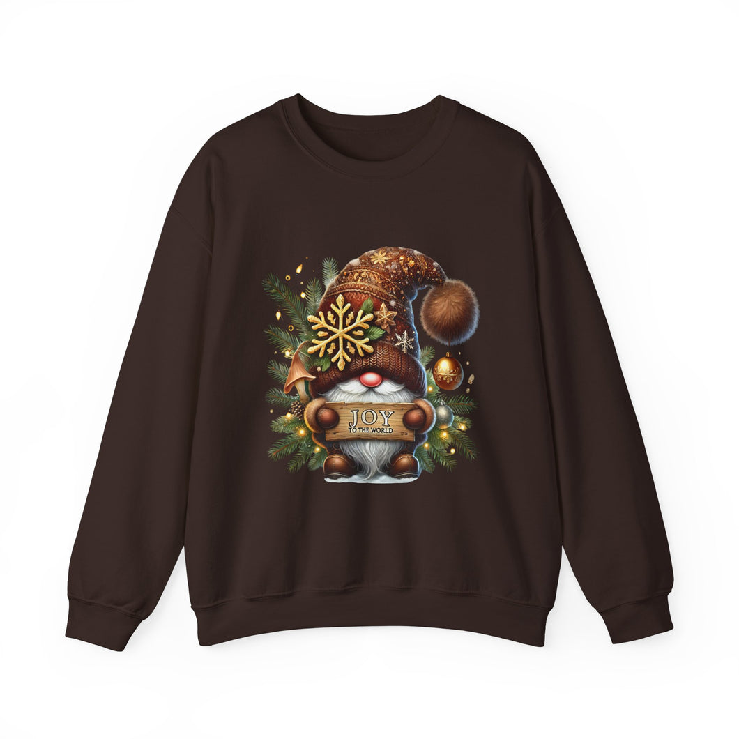 Joy to the World Gnome Unisex Heavy Blend™ Crewneck Sweatshirt