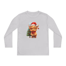 Load image into Gallery viewer, Christmas Highland Cow Youth Tee
