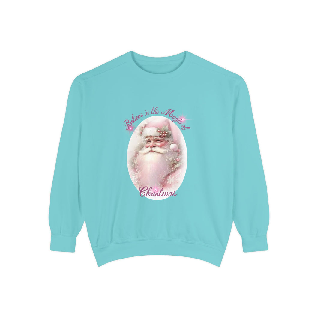 Pink Santa Christmas Wishes Sweatshirt