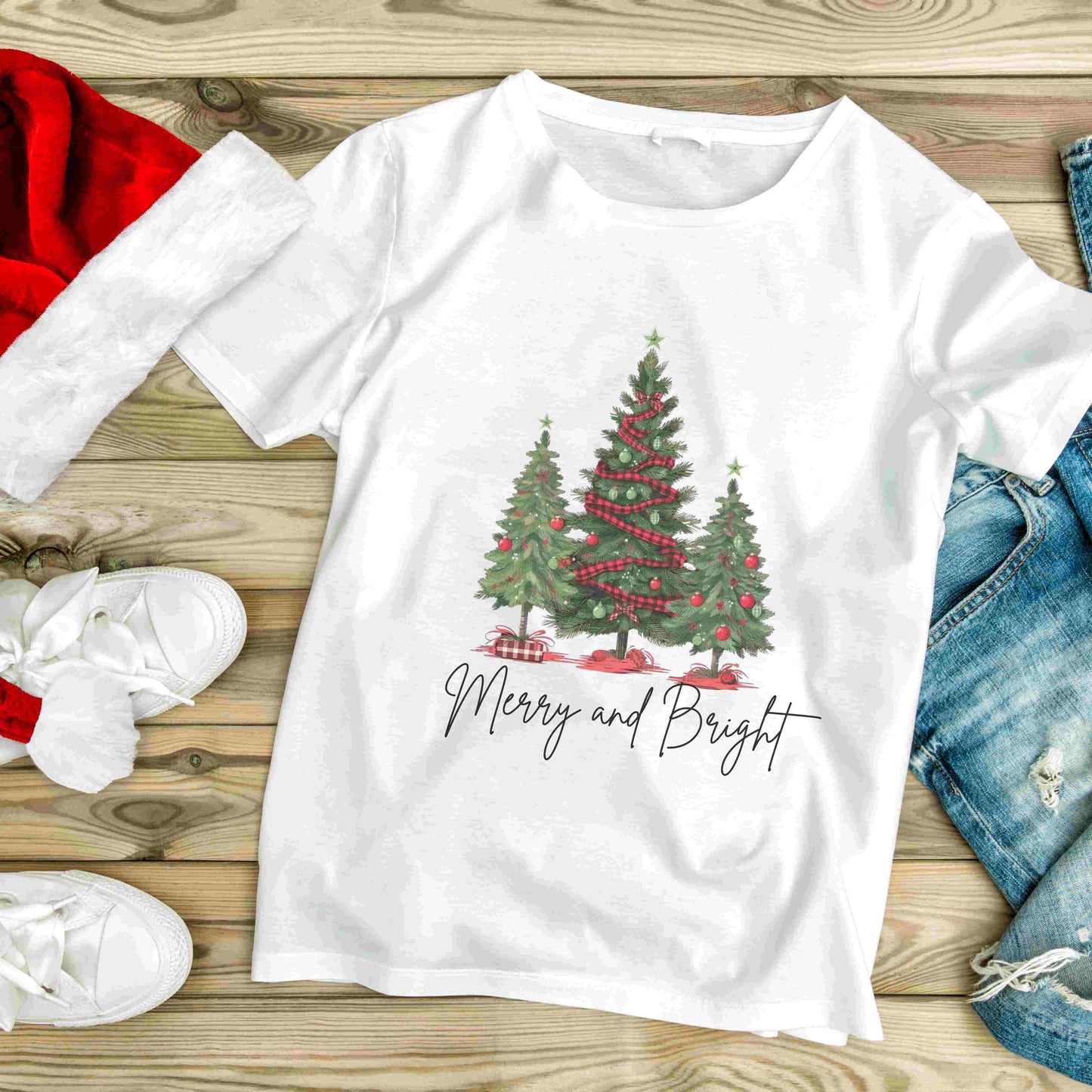 Merry Christmas Tree trio Unisex Ultra Cotton Long Sleeve Tee