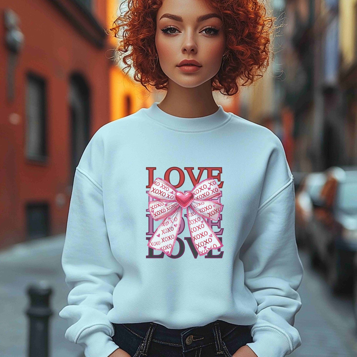 Love & Hugs XOXO Bow Shirt Unisex Ultra Cotton Long Sleeve Tee
