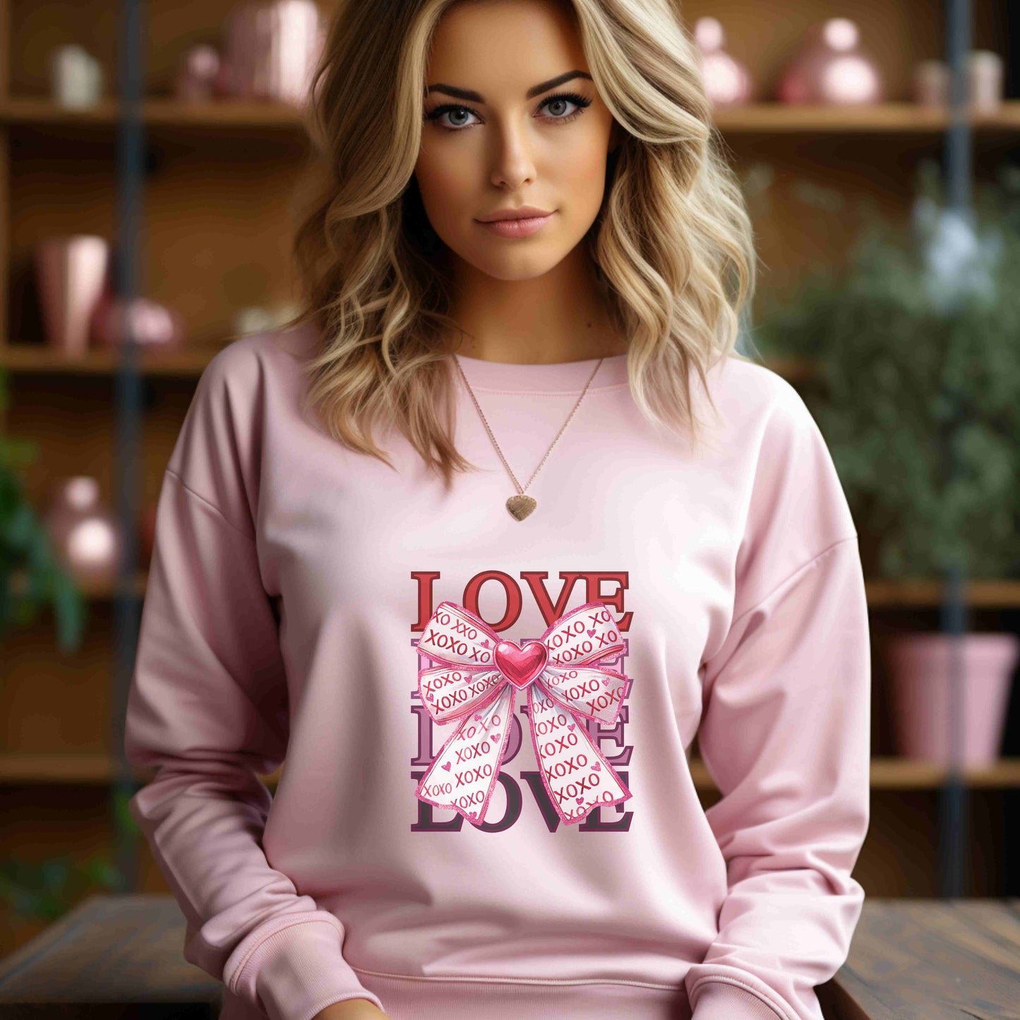 Love & Hugs XOXO Bow Shirt Unisex Ultra Cotton Long Sleeve Tee