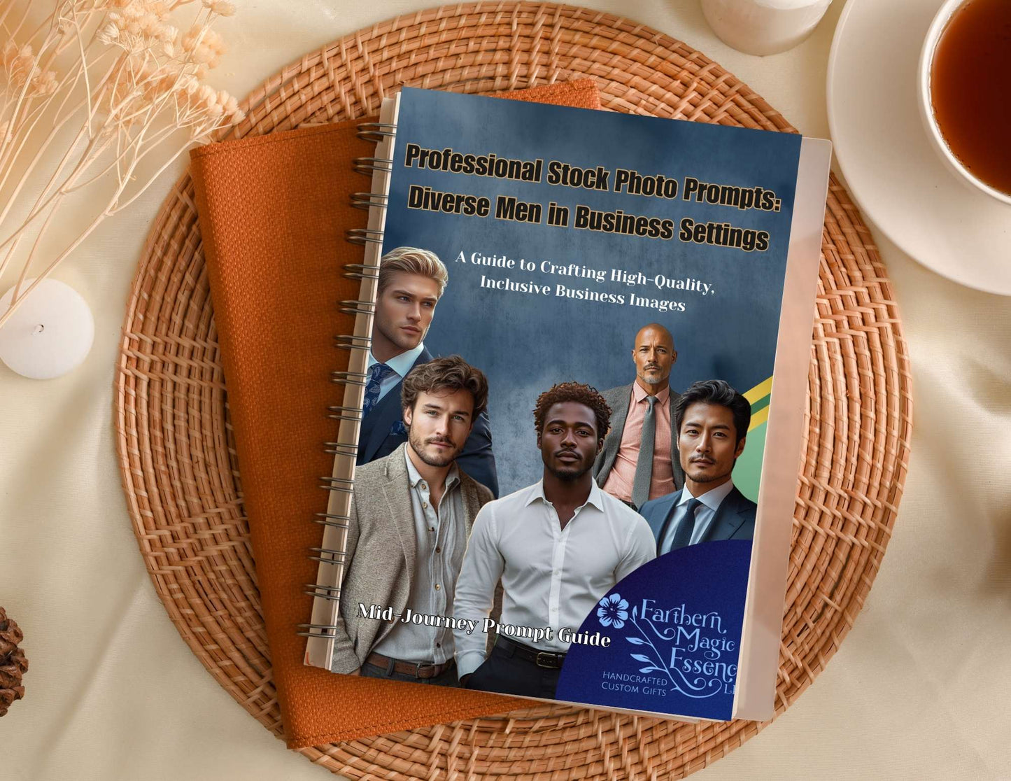Professional Stock Photo Midjourney Prompts - Diverse Men in Business Settings E-Book