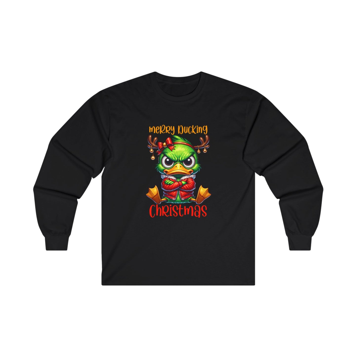 Grumpy Duck - Merry Ducking Christmas Unisex Ultra Cotton Long Sleeve Tee