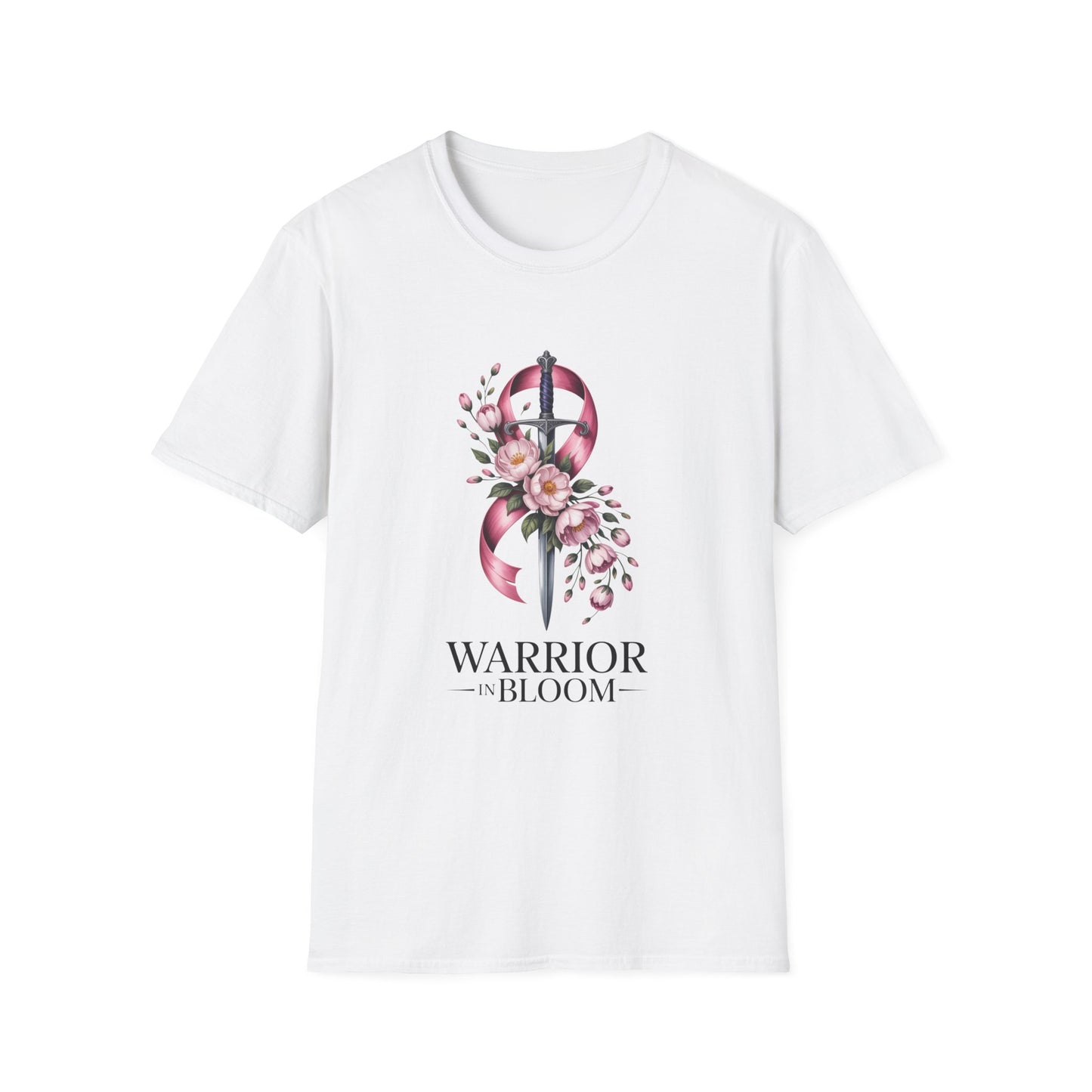Warrior in Bloom T-Shirt, Feminine Empowerment T-Shirt, Breast Cancer Awareness Tee, Gift for Survivors, Floral Graphic Tee