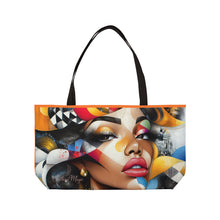 Load image into Gallery viewer, Abstract Art Weekender Tote Bag - Multicolored African American Design
