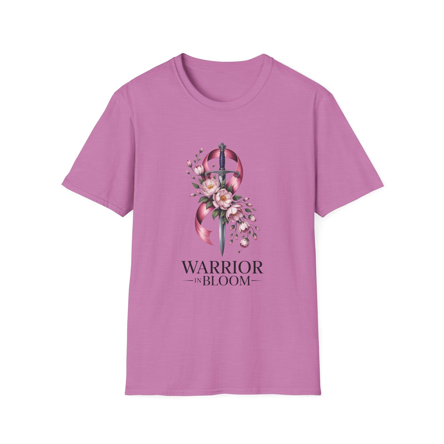 Warrior in Bloom T-Shirt, Feminine Empowerment T-Shirt, Breast Cancer Awareness Tee, Gift for Survivors, Floral Graphic Tee