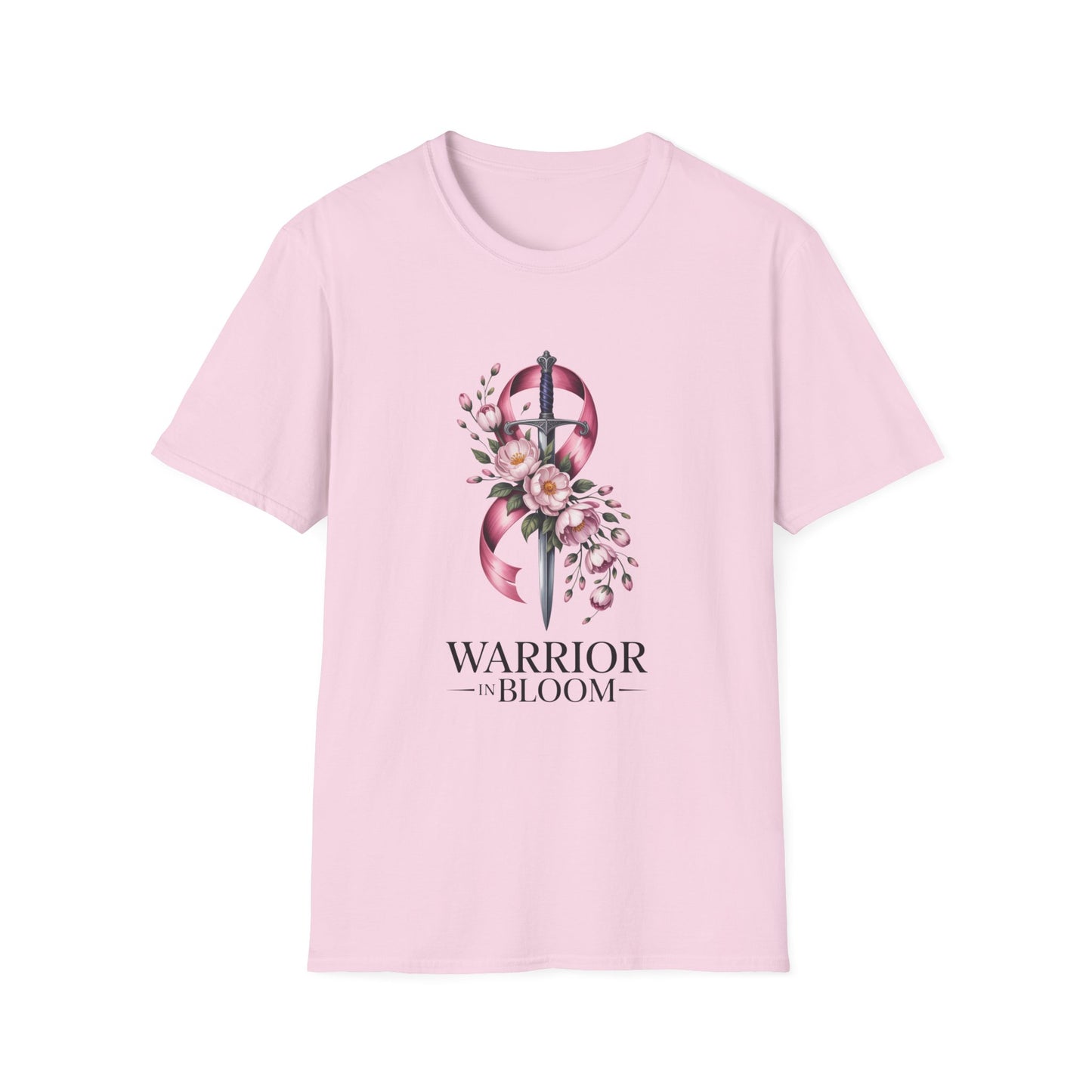 Warrior in Bloom T-Shirt, Feminine Empowerment T-Shirt, Breast Cancer Awareness Tee, Gift for Survivors, Floral Graphic Tee