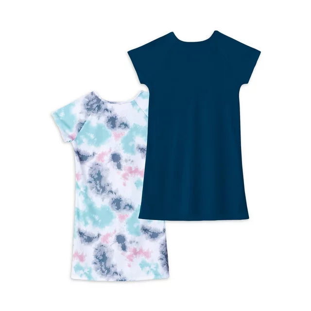 Girls Short Sleeve Nightgown, 2-Pack