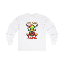 Load image into Gallery viewer, Grumpy Duck - Merry Ducking Christmas Unisex Ultra Cotton Long Sleeve Tee
