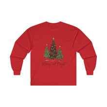 Load image into Gallery viewer, Merry Christmas Tree trio Unisex Ultra Cotton Long Sleeve Tee
