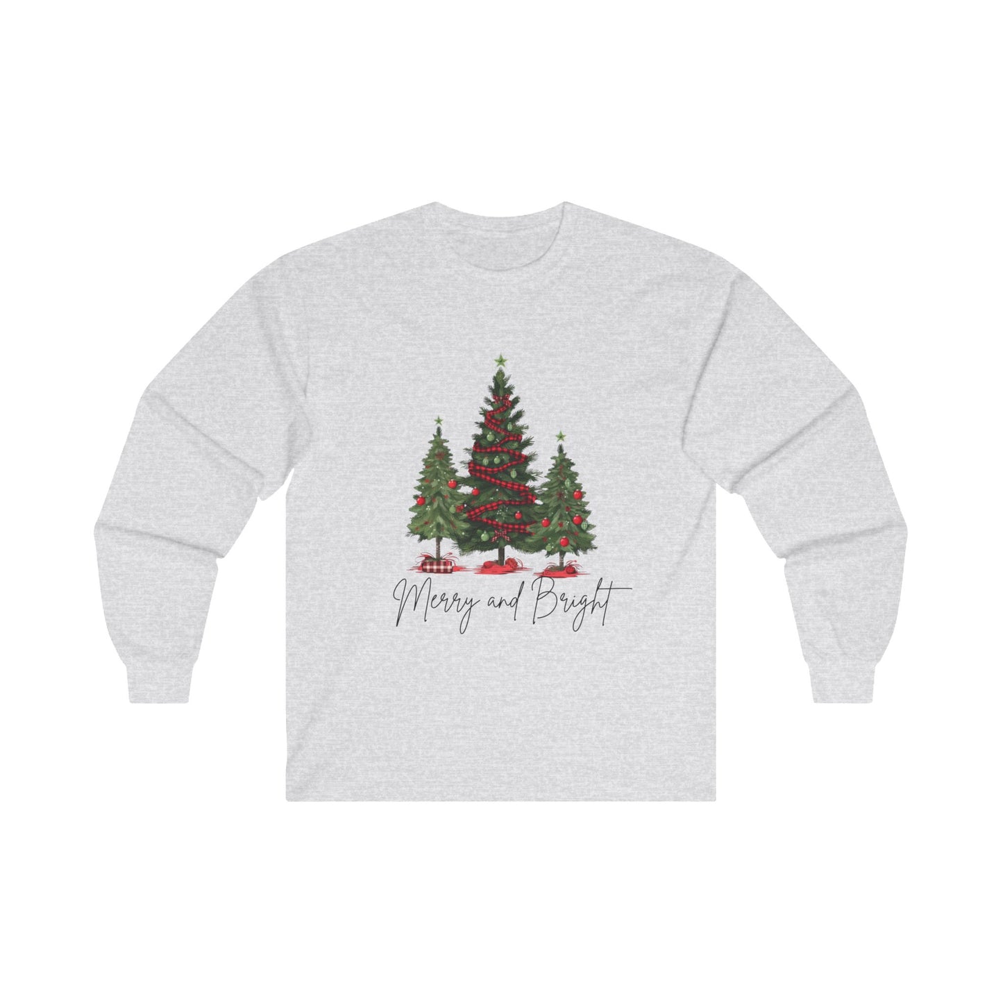Merry Christmas Tree trio Unisex Ultra Cotton Long Sleeve Tee
