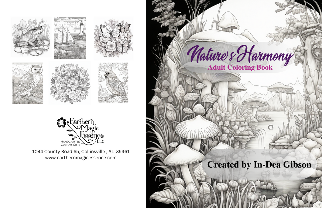 Nature's Harmony; Adult Coloring Book