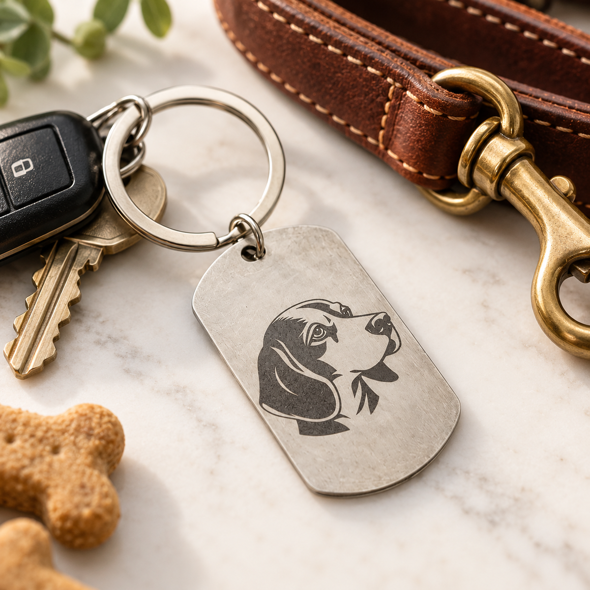 Personalized Stainless Steel Engraved Keychain | Custom Name, Initial or Message