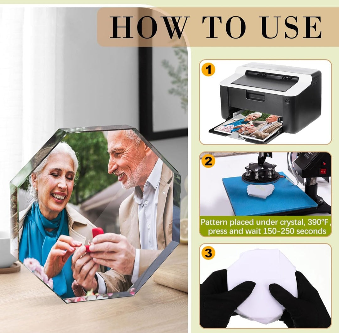 Crystal Photo Frame Sublimation Blank Crystal Tabletop Decor