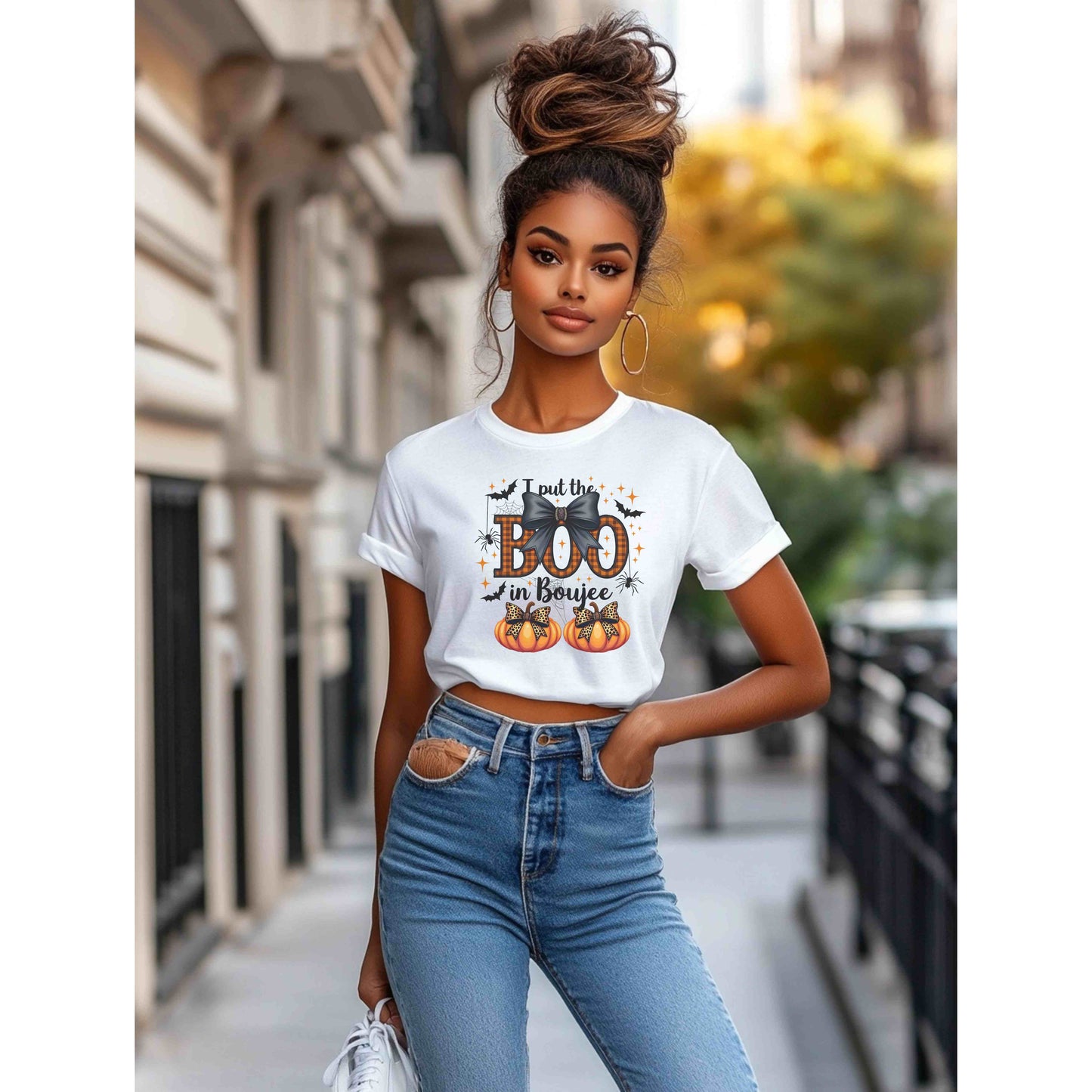 I Put the Boo in Boujee Digital Design – Glam Halloween PNG for Shirts, Tumblers & More