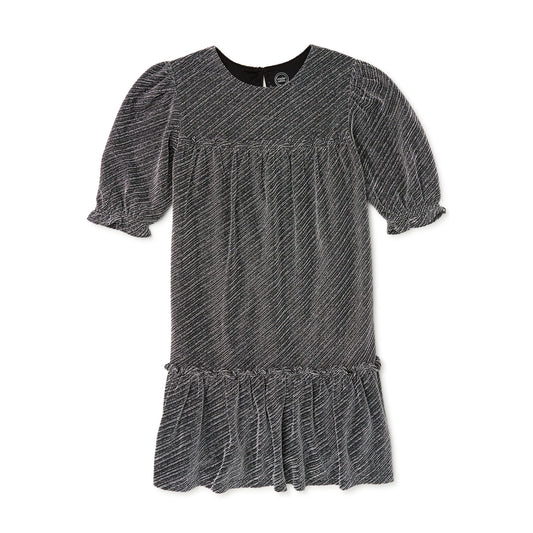 Girls Metallic Baby Doll Dress