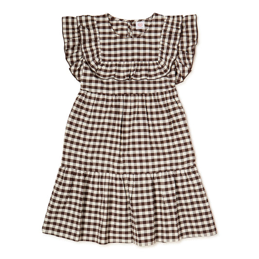 Girls Ruffle Yoke Dress