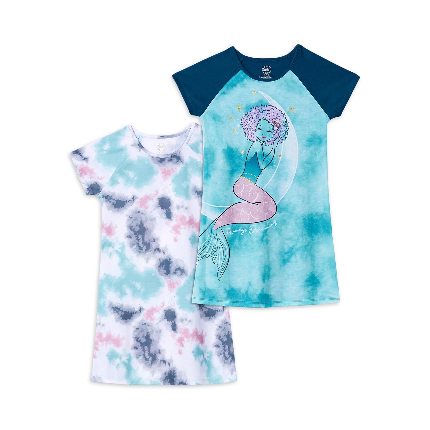 Girls Short Sleeve Nightgown, 2-Pack