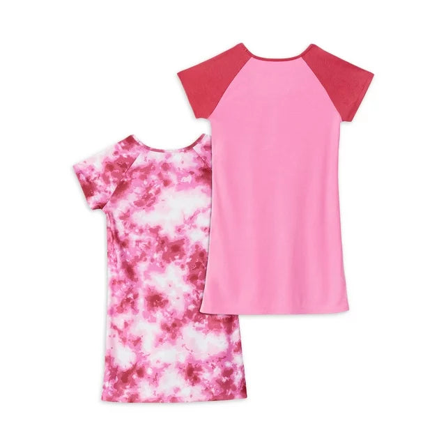 Girls Short Sleeve Nightgown, 2-Pack Unicorn