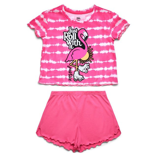 Girls Short Pajamas Set, 2-Piece,