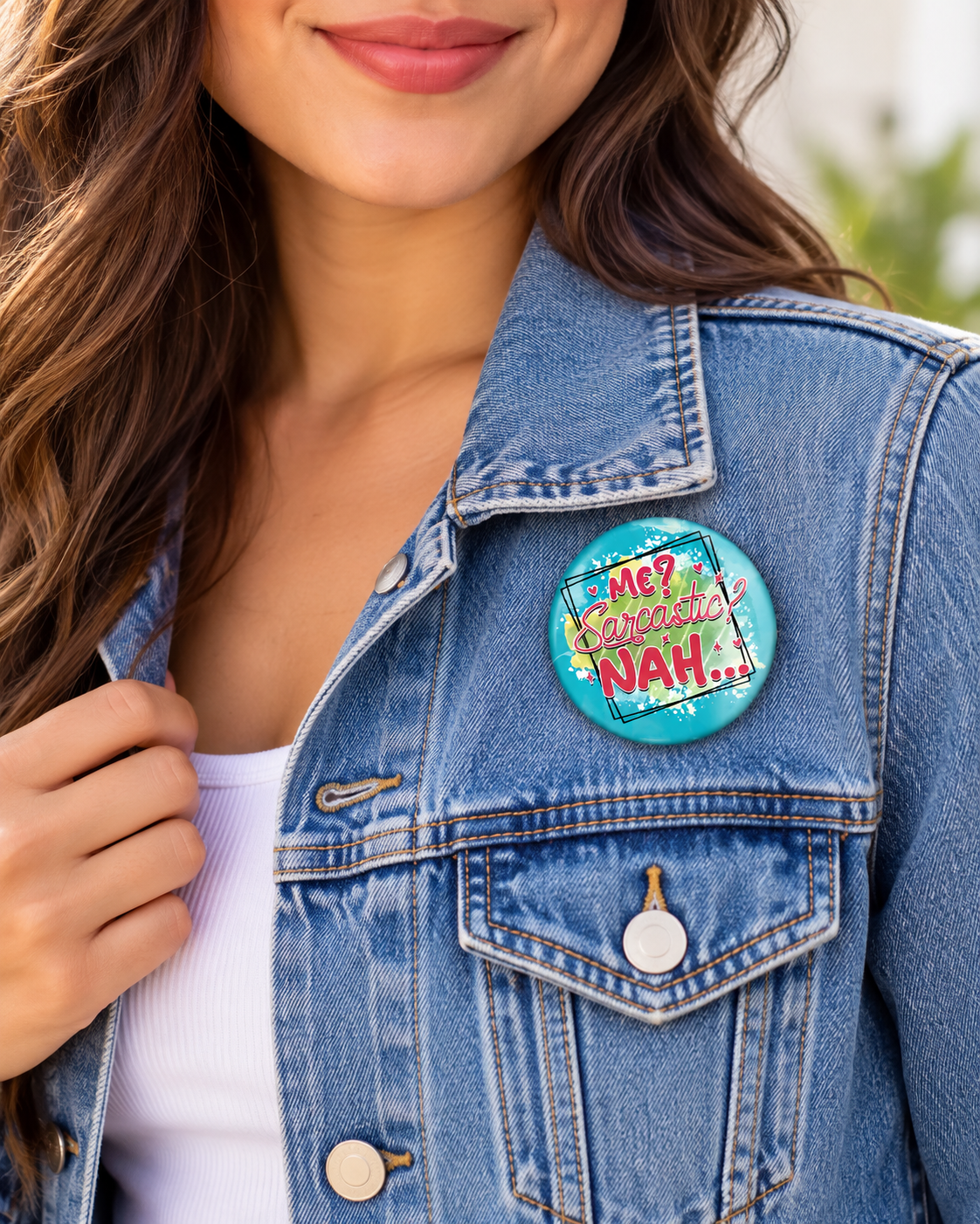 2.5 Inch Novelty Button Pin | Funny Sarcastic Statement Button | Backpack, Jacket & Bag Accessory