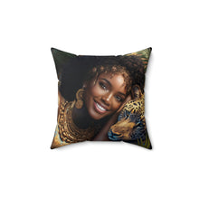 Load image into Gallery viewer, African Goddess with Leopard Pillow
