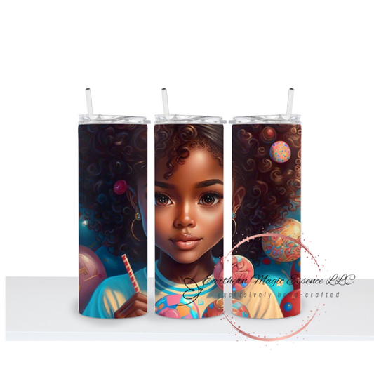 Cute African-American Girl Tumbler