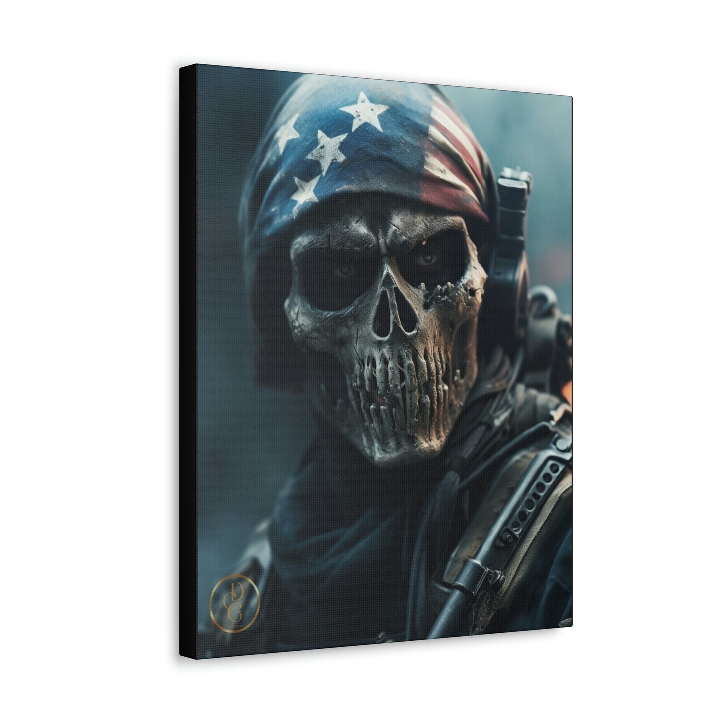 Patriotic Skeleton Canvas Wrap