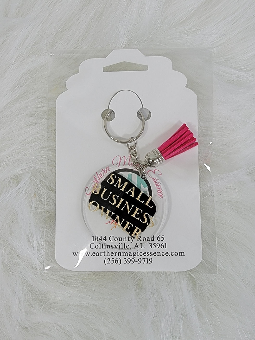 Round Acrylic Keychain - Small Business Owner