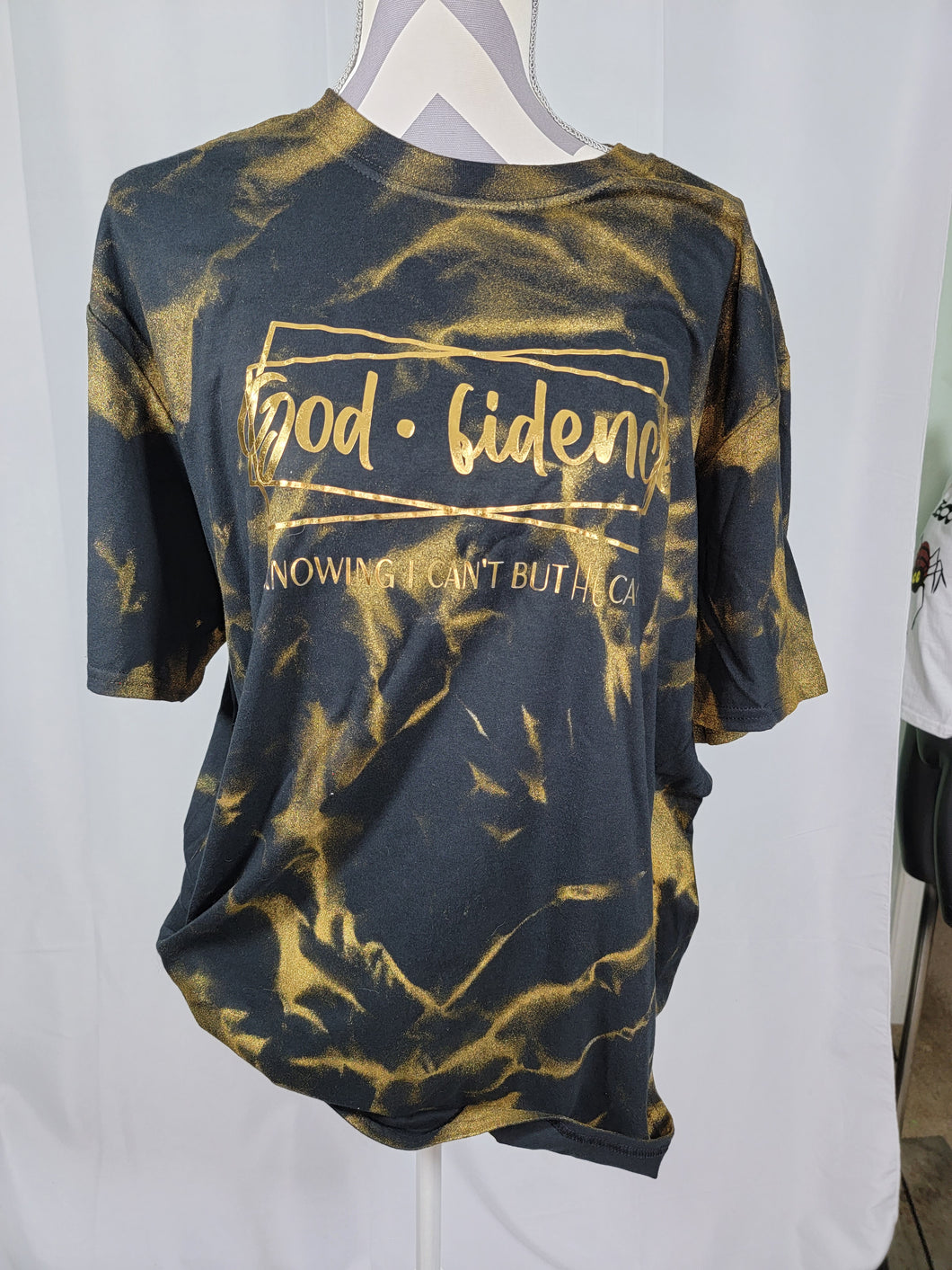 Black and Gold Tie Dye Godfidence T-shirt