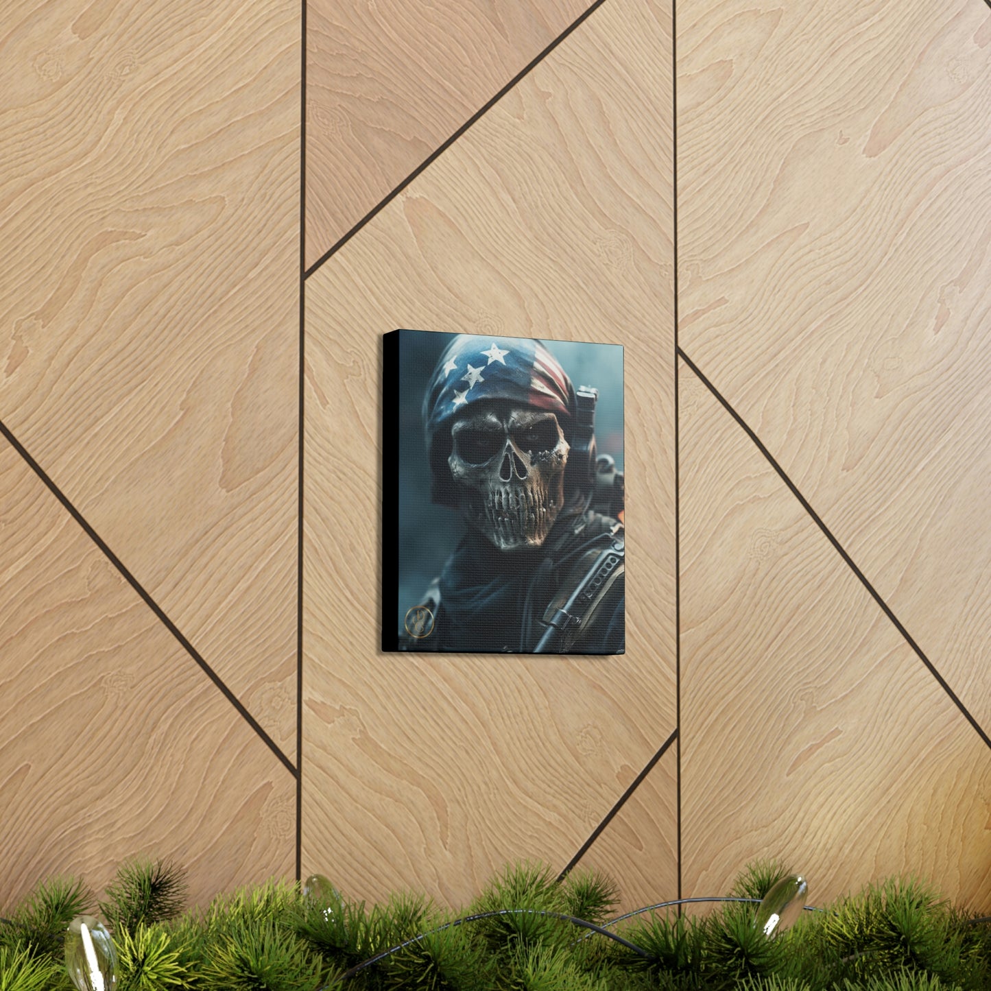 Patriotic Skeleton Canvas Wrap