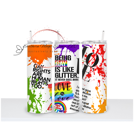 20 oz Gay Pride Tumbler