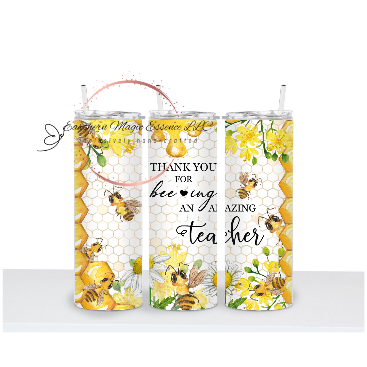 20 oz Custom Honey Bee Tumbler