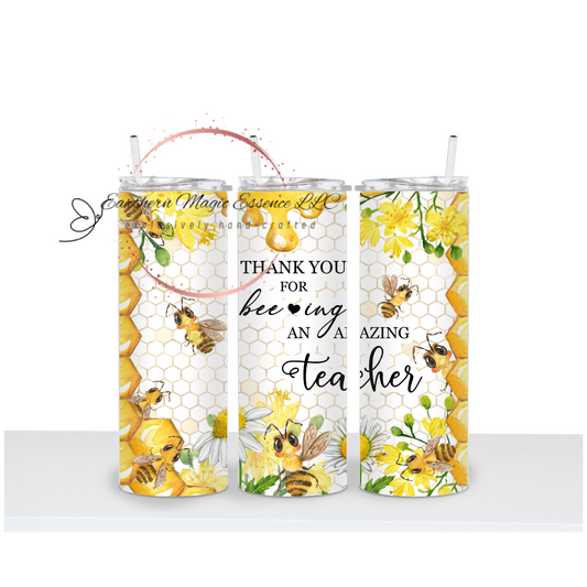 20 oz Custom Honey Bee Tumbler
